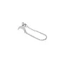 Jane Kønig Single Half Moon NO. 2 Chain Stud Enkele Oorbel Roestvrij staal SHMS-AW26-SS-S