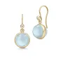 Julie Sandlau Prime Milky Aqua Oorbellen Verguld Zilver HKS181GDMLAQCRCZ