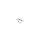 Jane Kønig Big Tied Heart Stud Enkele Oorbel Zilver BTHS-AW25-S