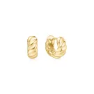 Ania Haie Bold Texture Small Oorbellen Verguld Zilver E063-06G