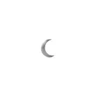 Jane Kønig Big Half Moon Enkele Oorbel Zilver JKBHMSF18-S