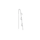 Jane Kønig Small Half Moon NO. 2 Chain earring Enkele Oorbel Roestvrij staal SHMC-AW26-SS-S