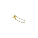 Jane Kønig Single Half Moon NO. 2 Chain Stud Enkele Oorbel Verguld Roestvrij Staal SHMS-AW26-SS-G